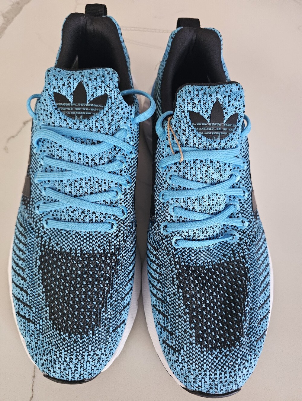 adidas Men’s Blue and Black Knit Lace-Up Sneakers